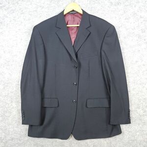 Giorgio Cosani Men's Black Blazer Size 44R 100% Wool Super‎ 140s Hand Tailored